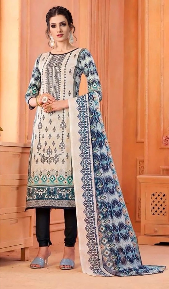 Aasha Harsha Vol 3 Pakistani Salwar Kameez With Chiffon Dupatta