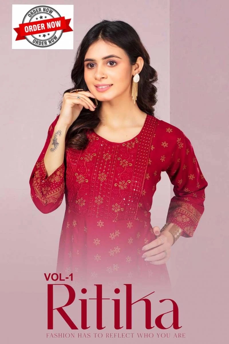 Golden Ritika Vol 1 Rayon Printed Kurti Collection