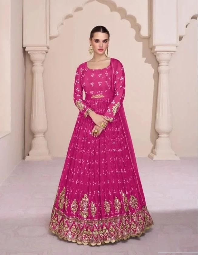 Vartika 5283 To 5285 Georgette Designer Gown Collection