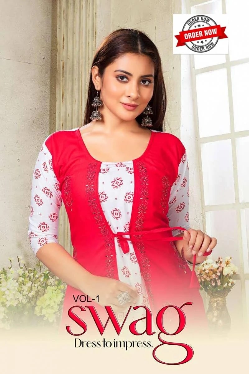 Ft Swag Vol 1 Stylish Diamond Printed Long Kurtis Wholesale