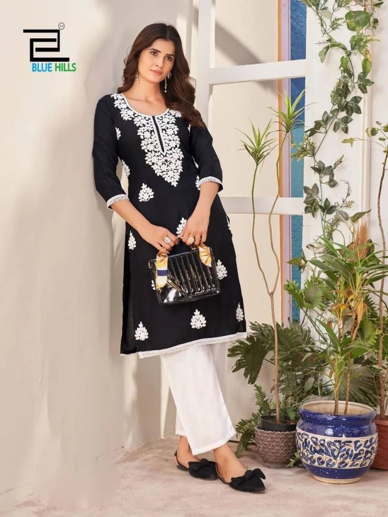 Blue Hills Nawab Pro Lucknawi Daily Wear Side Cut Kurti Collection