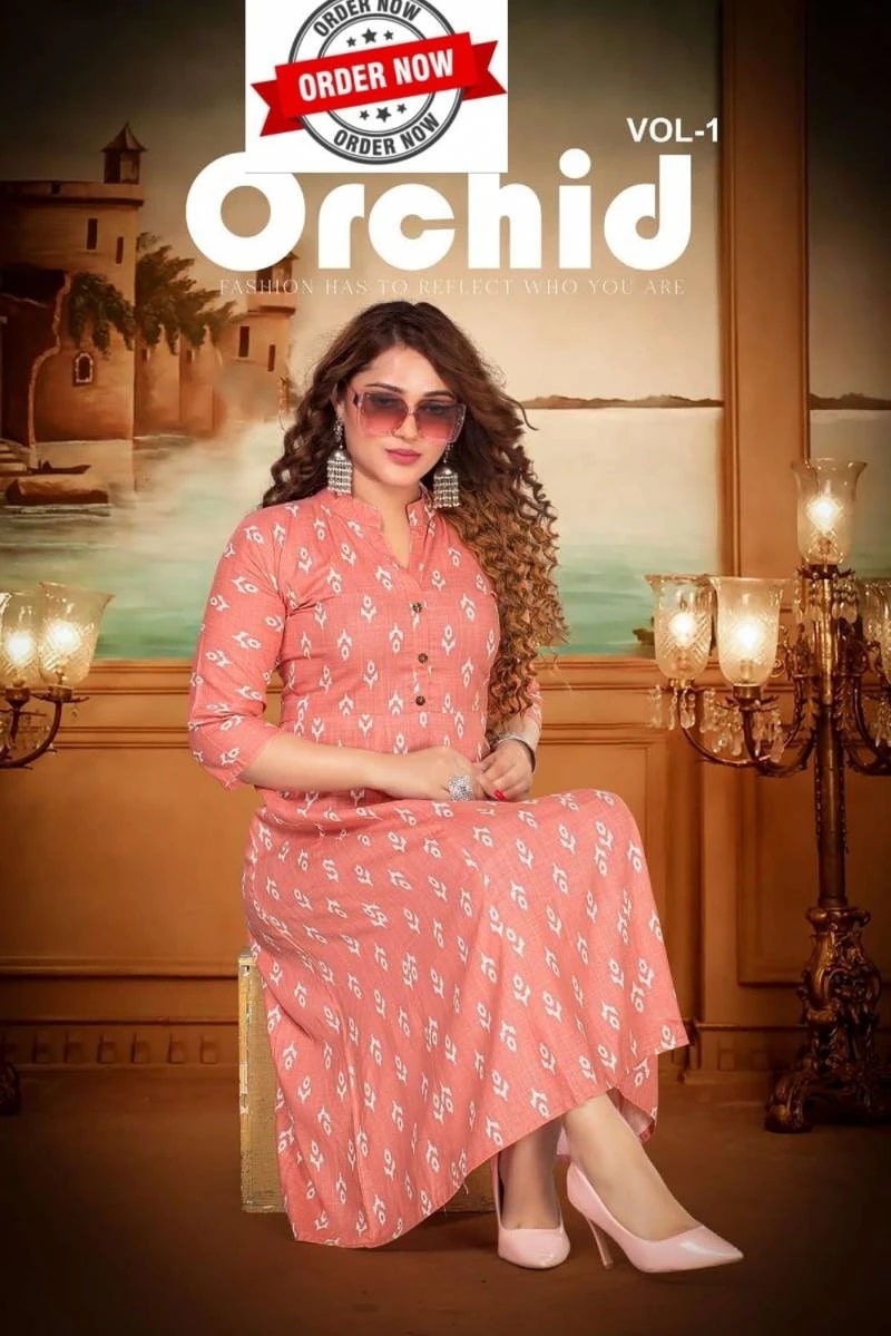 Jlf Orchid Vol 1 Rayon Printed Anarkali Kurti Collection