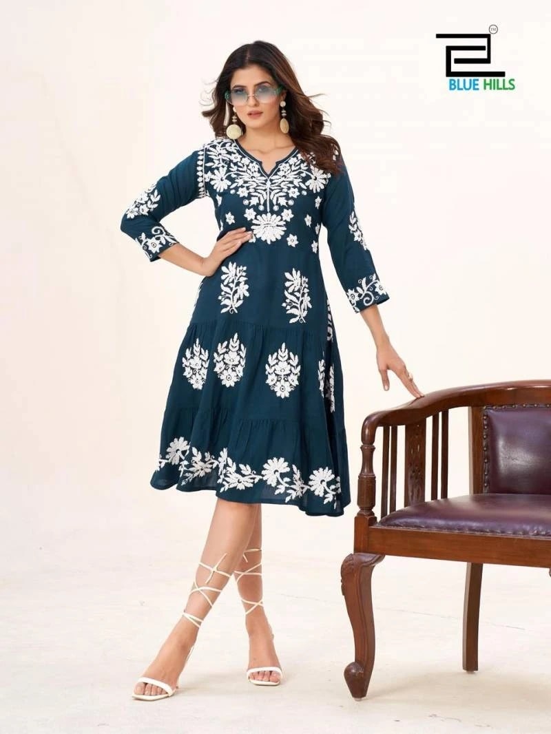 Blue Hills Kiara Vol 3 Thread Work Anarkali Kurti Collection