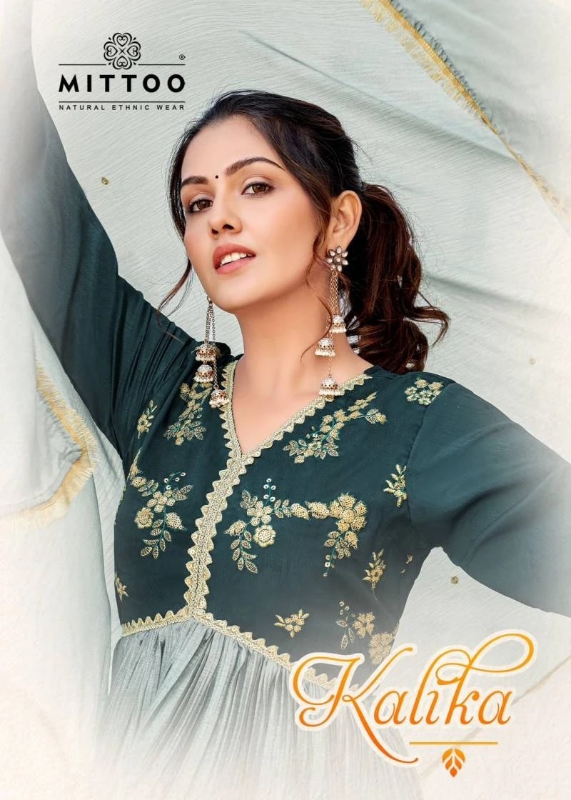 Mittoo Kalika Designer Alia Cut Kurti Pant With Dupatta Collection