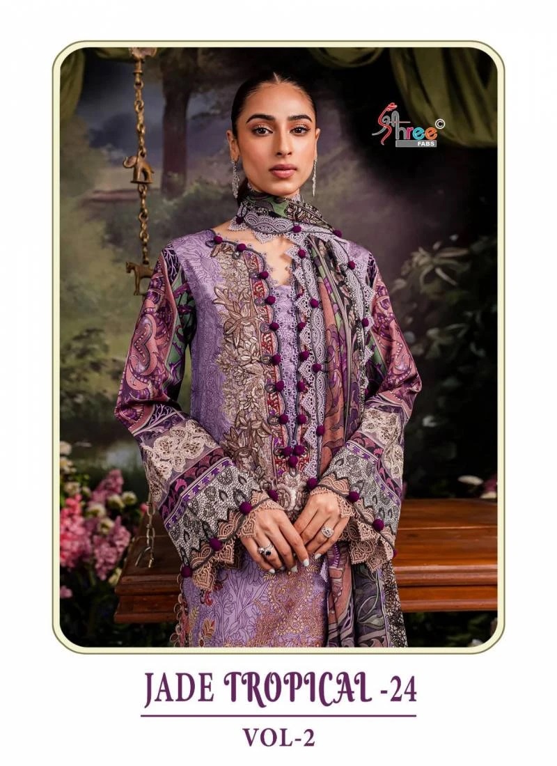 Shree Jade Tropical 24 Vol 2 Pakistani Suits Cotton Dupatta