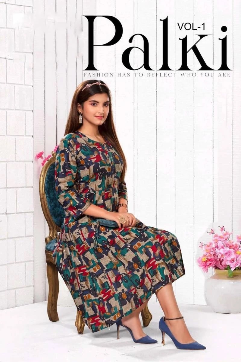 Golden Palki Vol 1 Printed Anarkali Kurti Wholesale