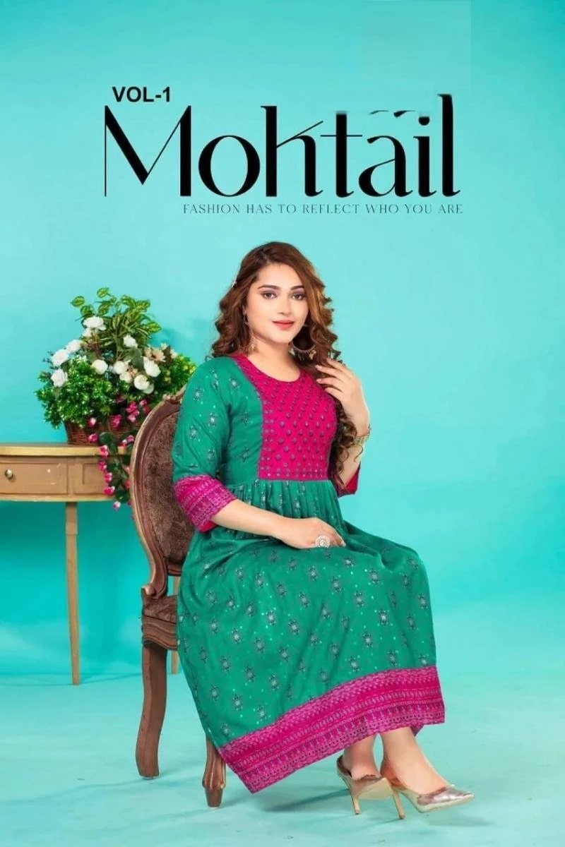 Golden Moktail Vol 1 Printed Anarkali Kurti Collection