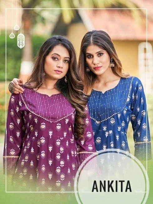 Rangjyot Ankita Festive Wear Anarkali Long Kurti Collection