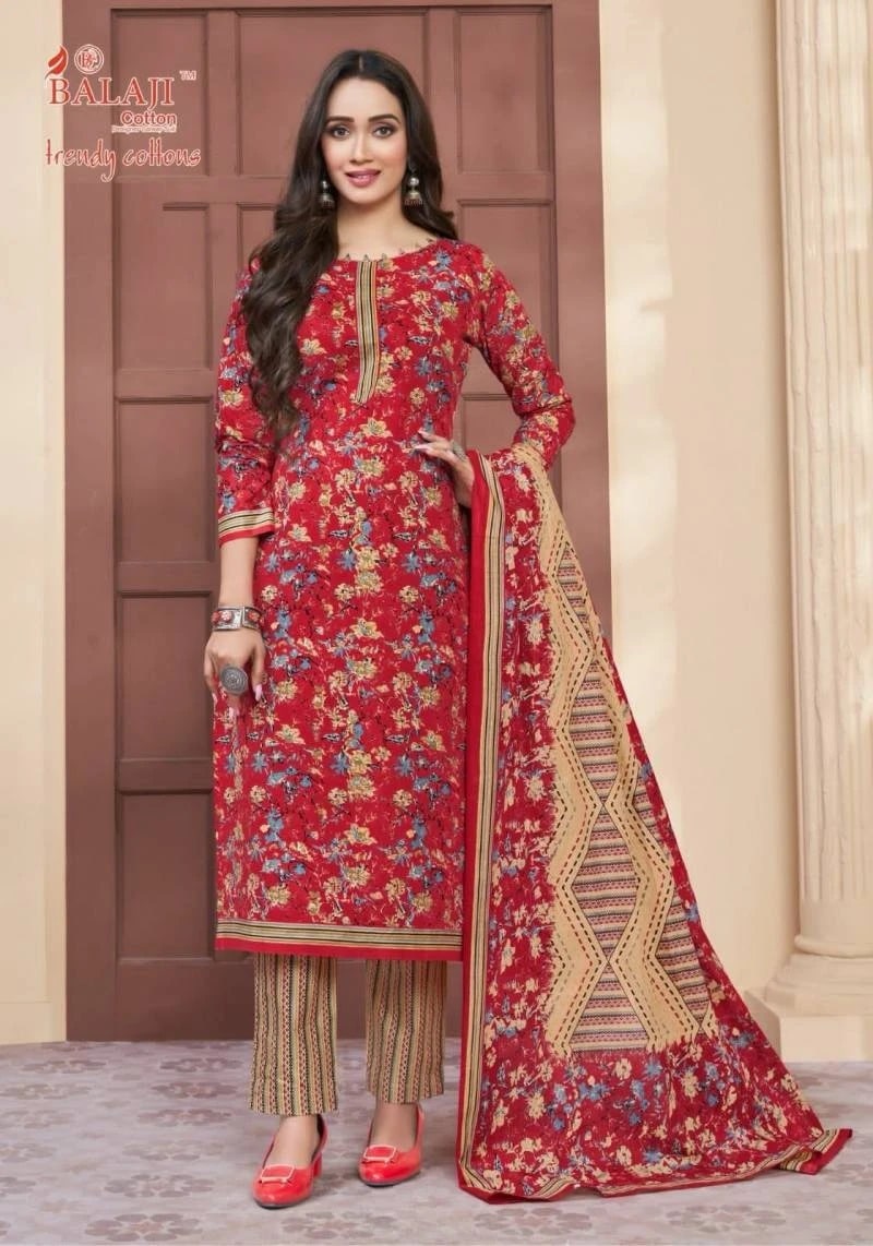 Balaji Trendy Cotton Vol 1 Daily Wear Dress Material Collection
