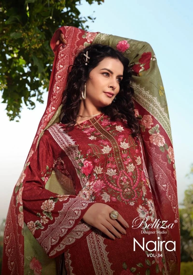 Belliza Naira Vol 34 Printed Cotton Dress Material Wholesale