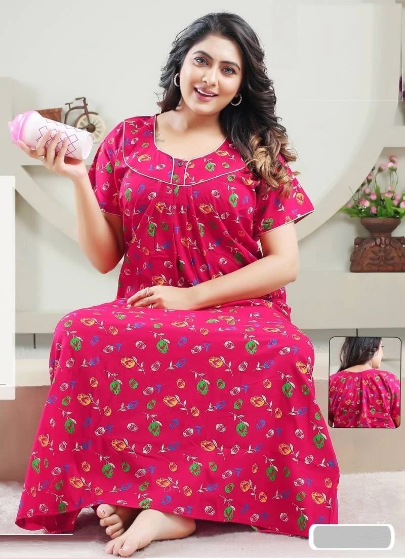 Seven Cross Cotton 101 Pure Cotton Nighty Wholesale