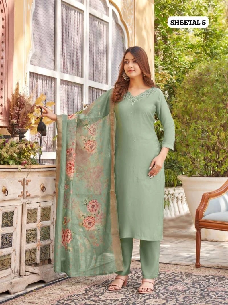 Fashion Talk Sheetal Vol 52 Silk Designer Kurti Bottom With Dupatta