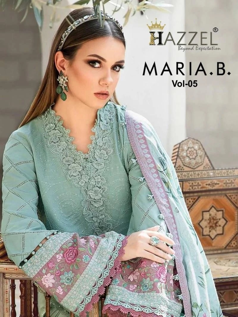 Hazzel Maria B Lawn Collection Vol 5 Pakistani Suits Cotton Dupatta