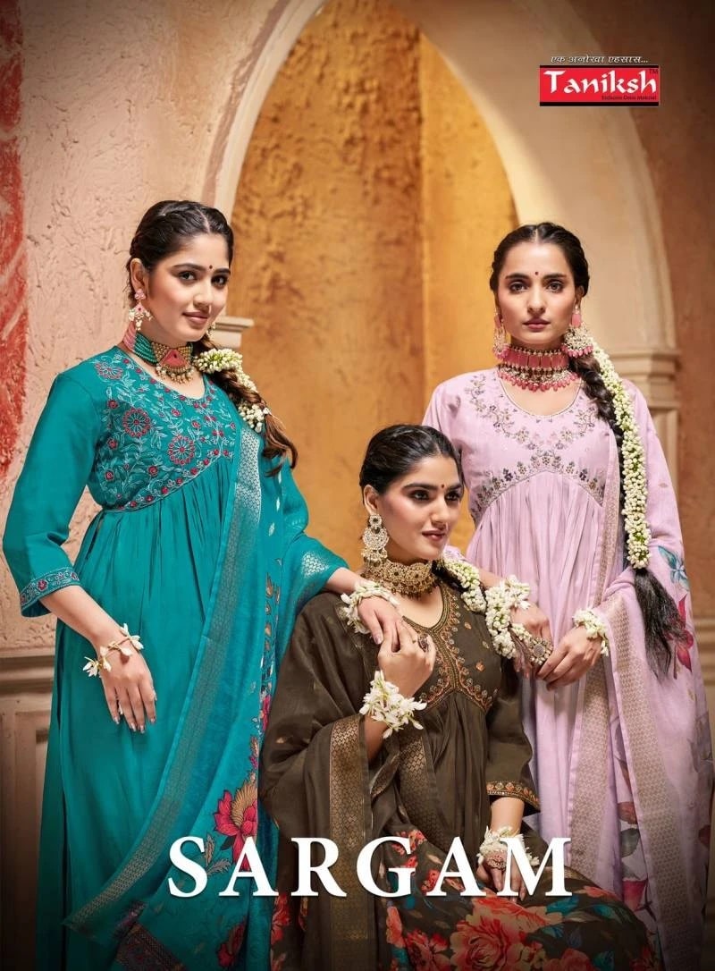 Taniksh Sargam Vol 1 Alia Cut Designer Kurti Bottom With Dupatta Set