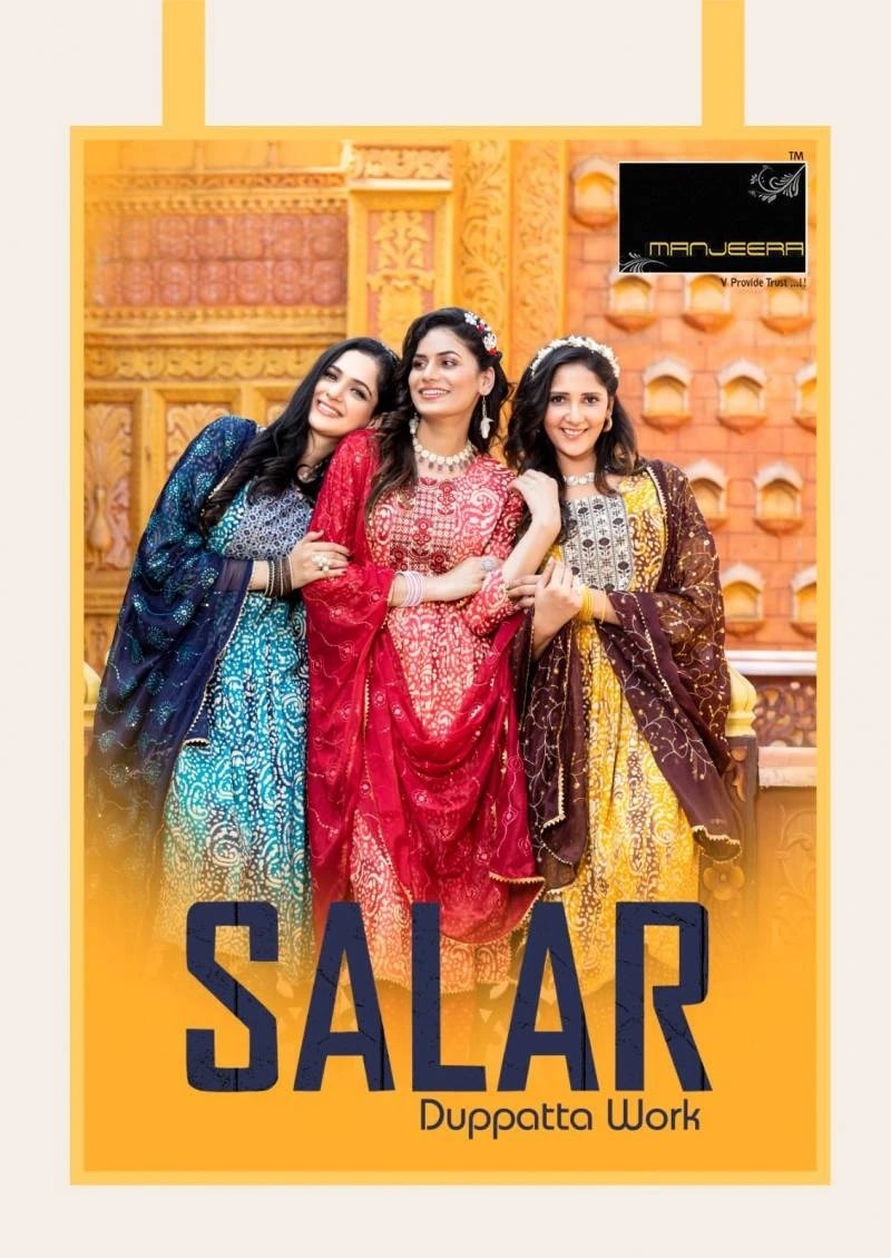 Manjeera Salar Naira Cut Exclusive Kurti Pant With Dupatta Collection