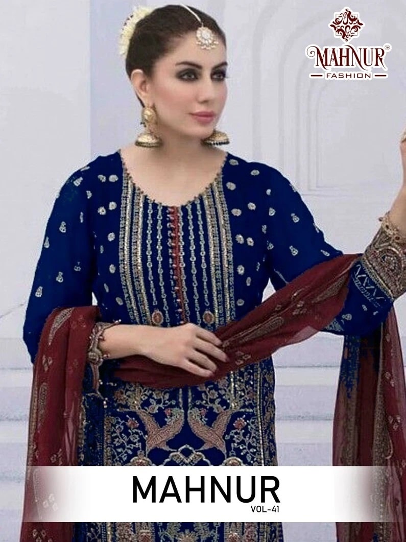 Mahnur Vol 41 Embroidery Pakistani Salwar Kameez Collection