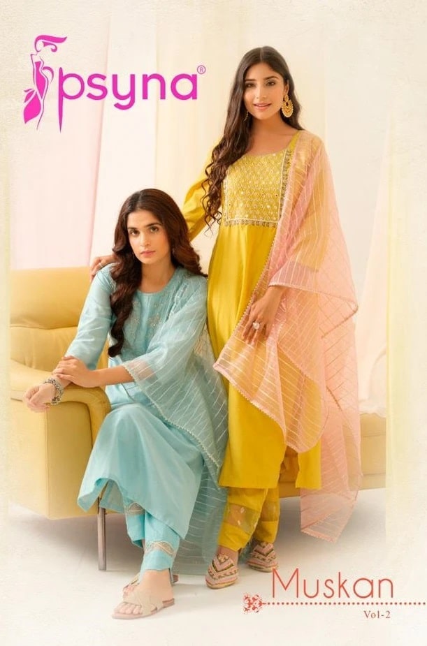 Psyna Muskan Vol 2 Chanderi Festive Wear Ready Made Collection