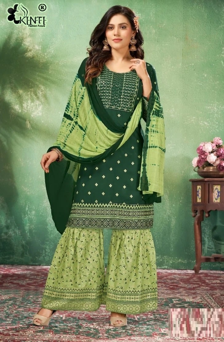 Kinti Naziya Vol 4 Designer Kurti Sharara With Dupatta Collection