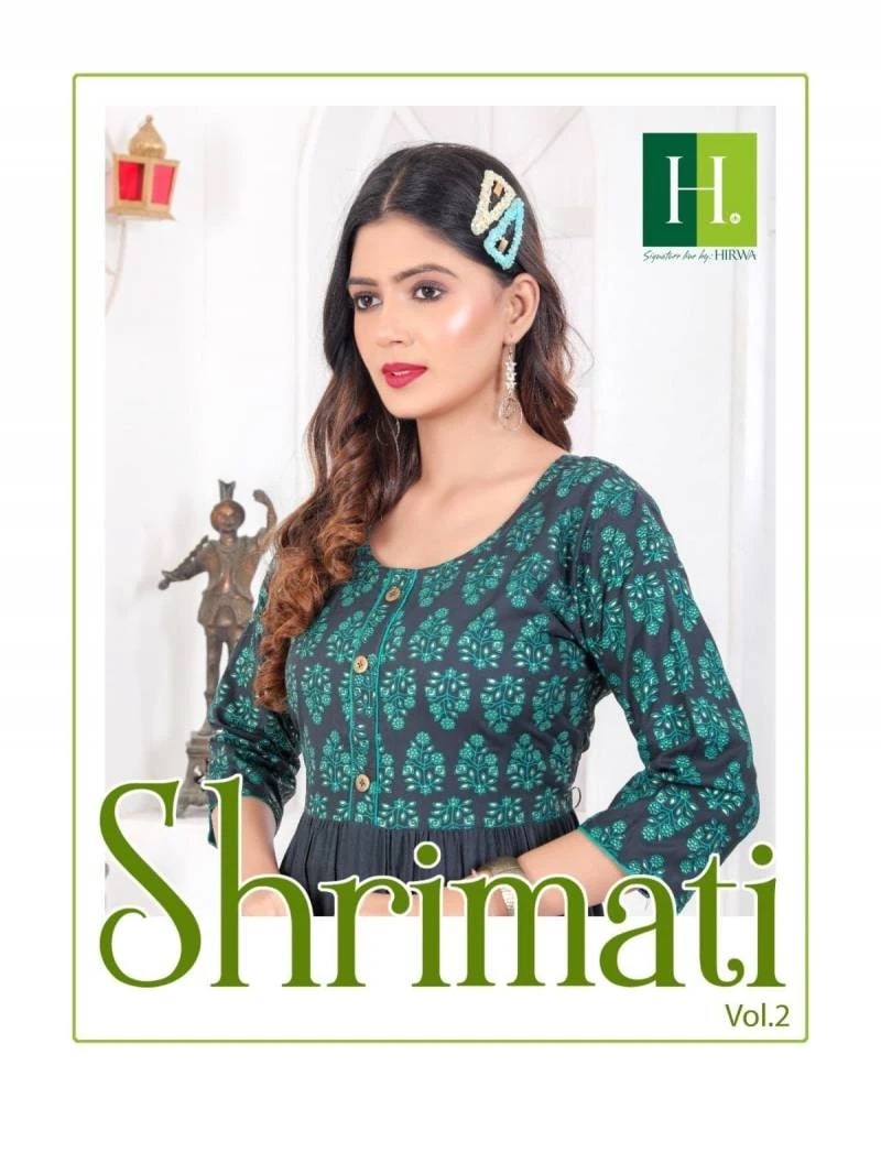 Hirwa Shrimati Vol 2 Anarkali Long Kurti Collection