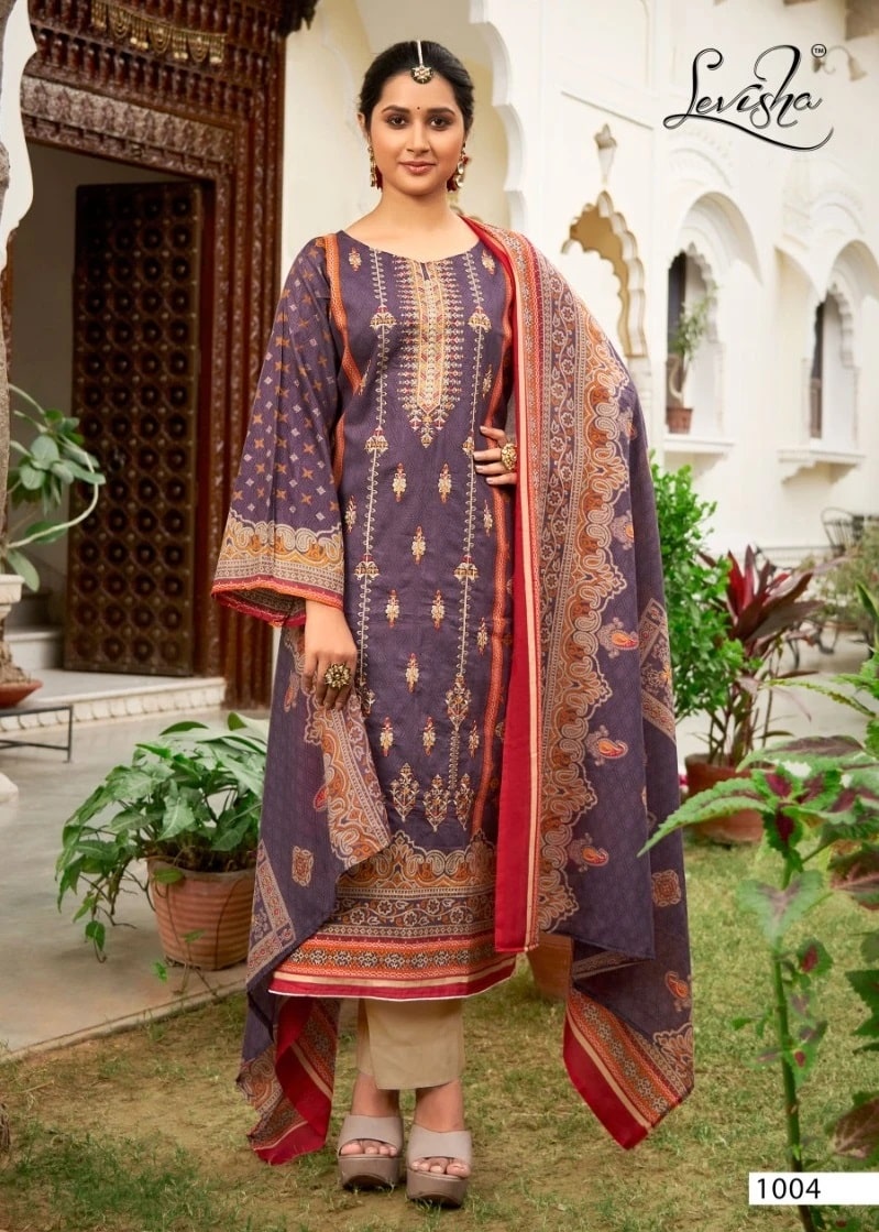 Levisha Eshaan Digital Print Cotton Dress Material Collection