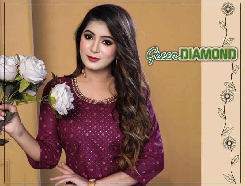 Fashion Talk Green Diamond Vol 1 Anarkali Kurtis Wholesale
