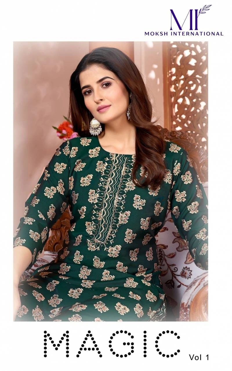 Moksh Magic Vol 1 Silk Daily Wear Kurti With Bottom Collection