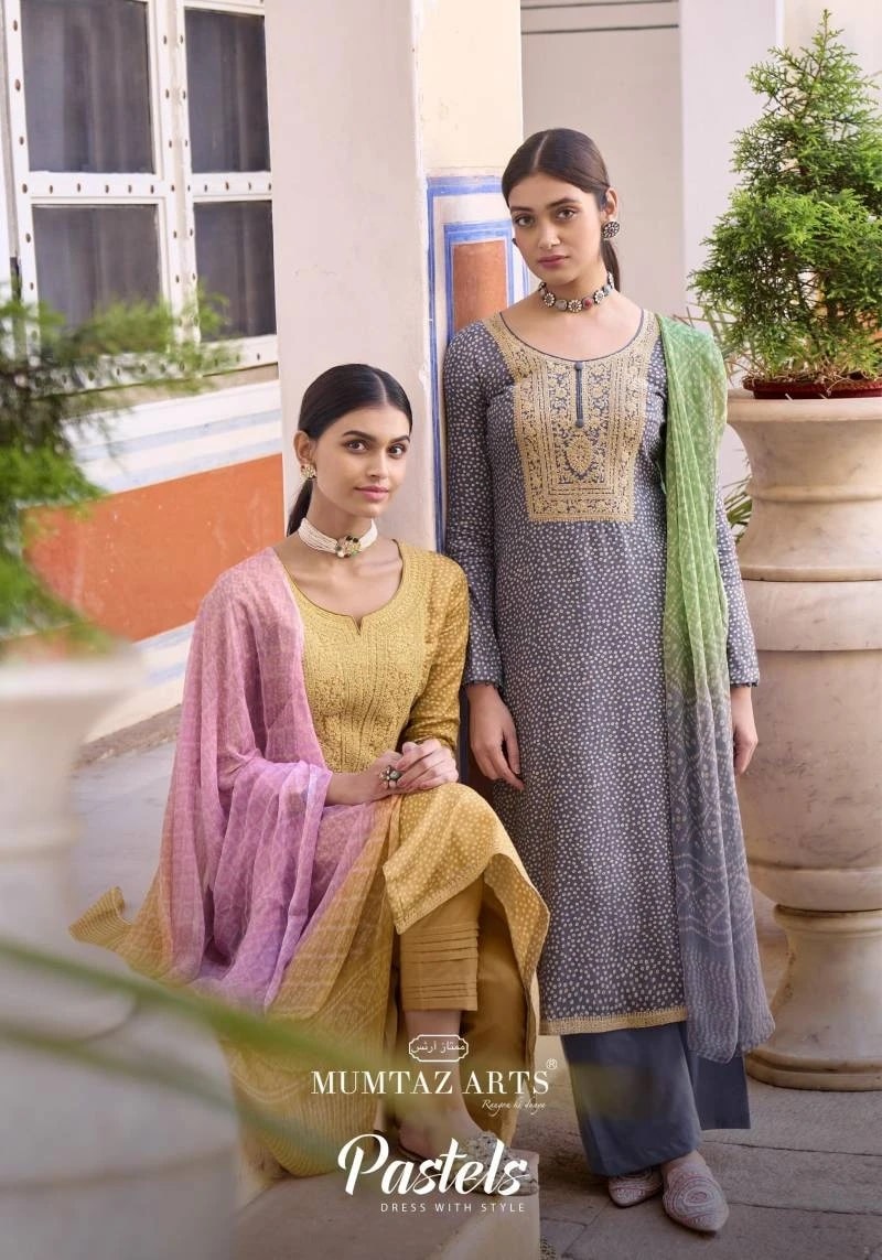 Mumtaz Pastels 9001 Designer Printed Dress Material Collection