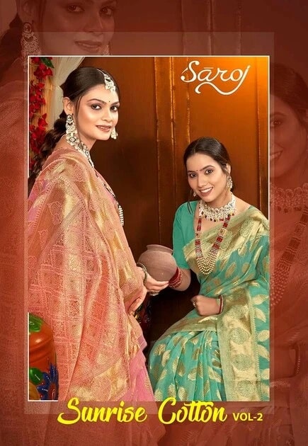 Saroj Sunrise Cotton Vol 2 Soft Cotton Silk Saree Collection