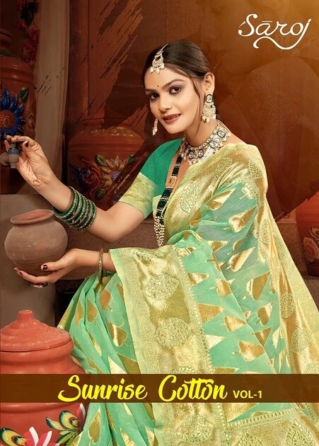 Saroj Sunrise Cotton Vol 1 Cotton Casual Wear Saree Collection