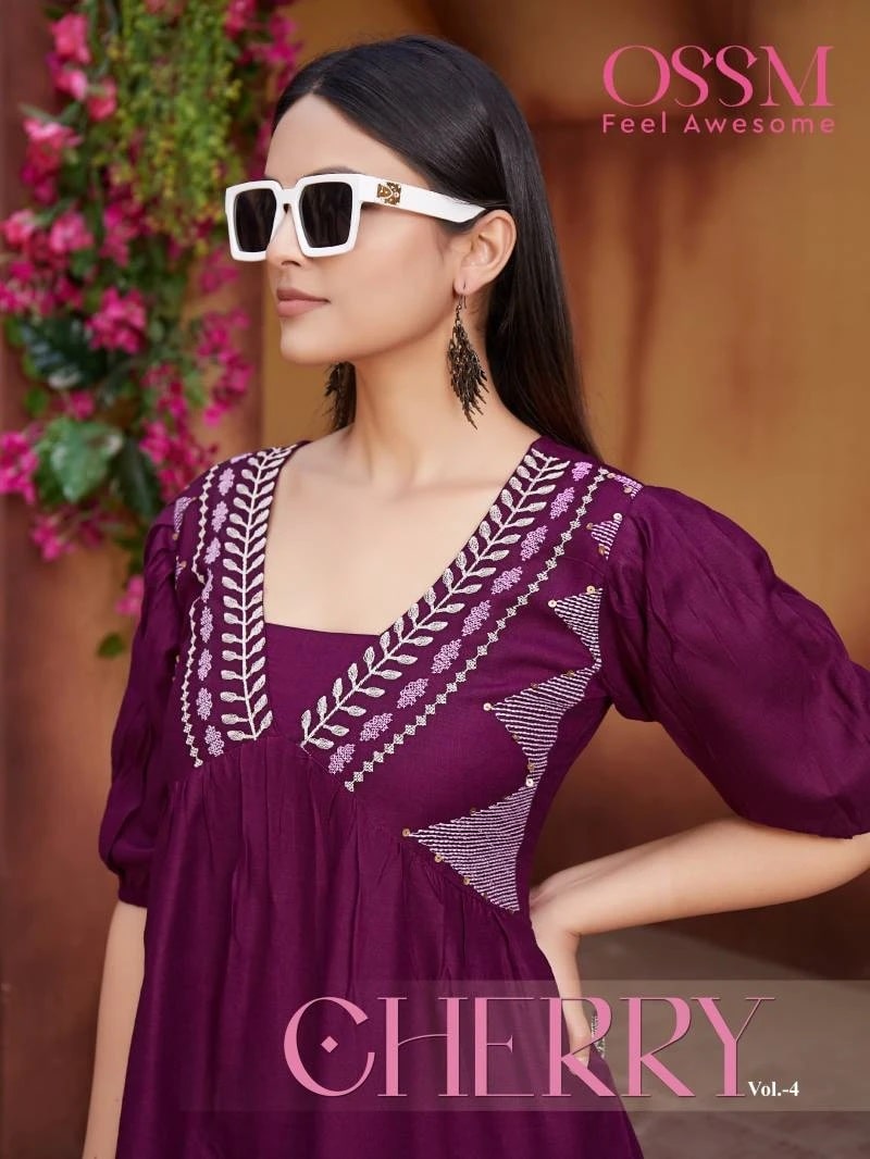 Ossm Cherry Vol 4 Fancy Ladies Short Kurti Collection