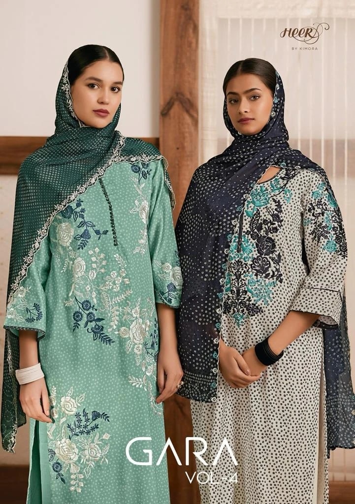 Kimora Heer Gara Vol 4 Muslin Printed Designer Salwar Kameez Collection