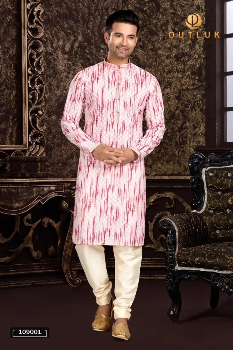 Outluk Vol 109 Nx Cotton Wedding Mens Kurta With Pajama Collection