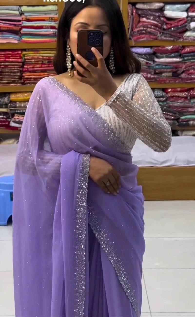 3101 Beautiful Georgette Designer Silk Saree Collection
