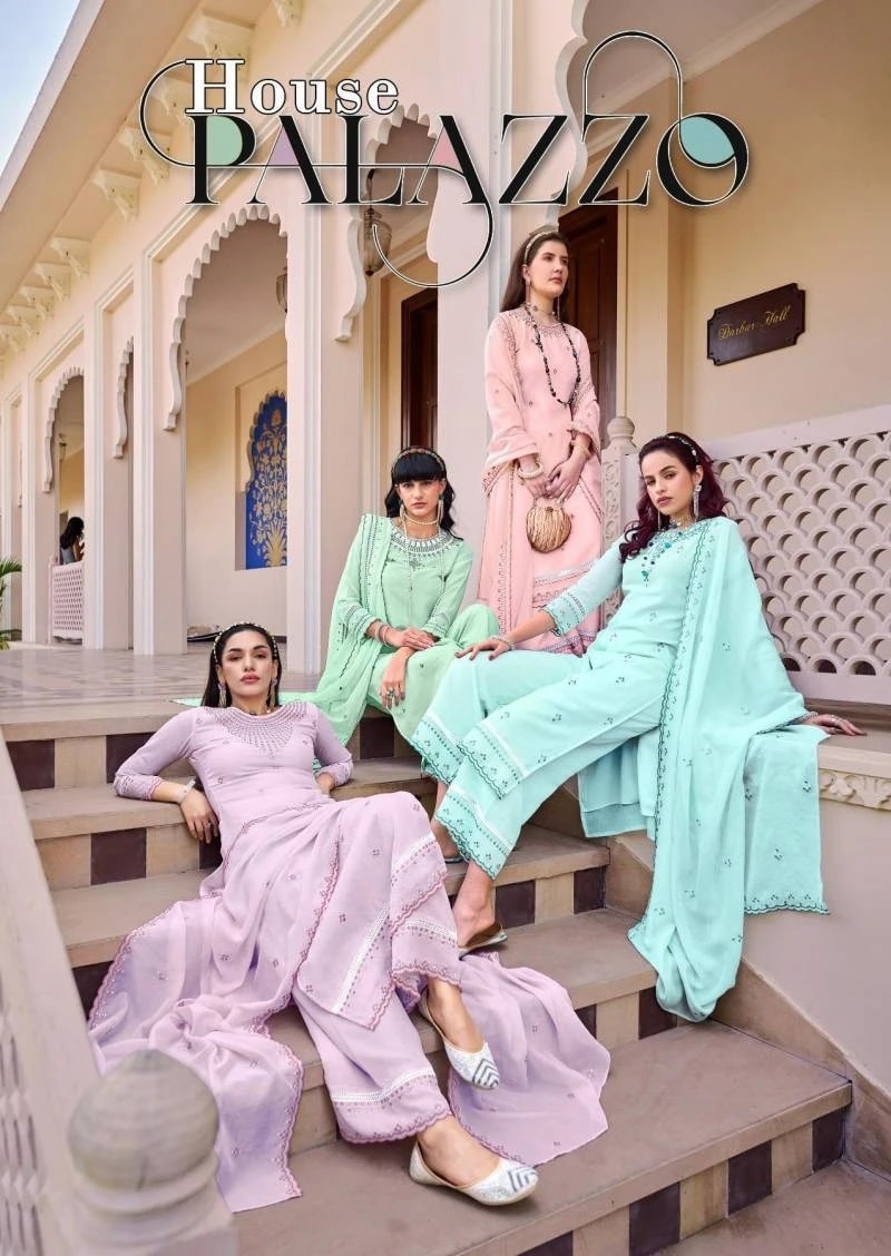 Isavasyam Palazoo House Designer Kurti Palazzo With Dupatta Collection
