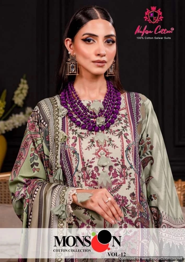 Nafisa Monsoon Vol 12 Printed Dress Material Collection