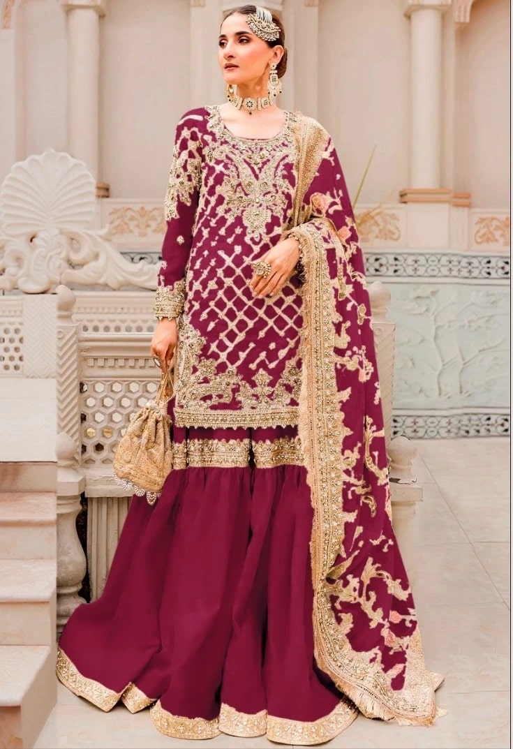 Dinsaa 241 A To D Organza Pakistani Suits Wholesale