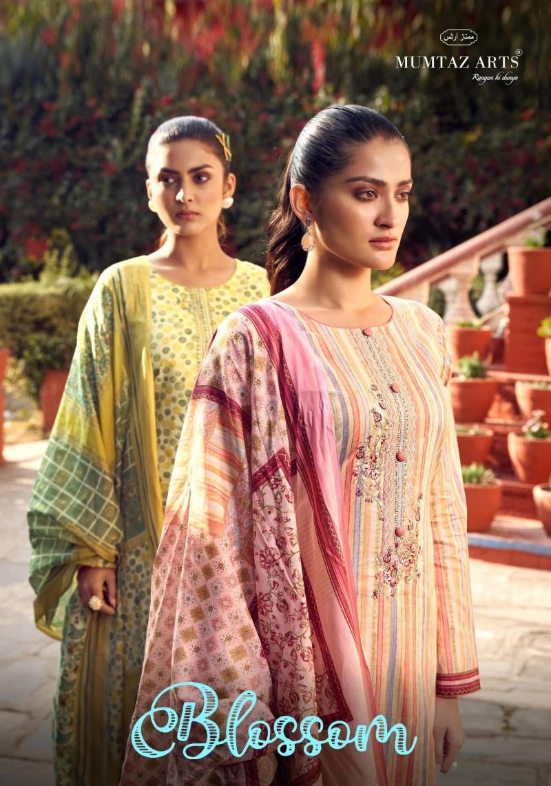Mumtaz Blossom Cotton Printed Dress Material Collection