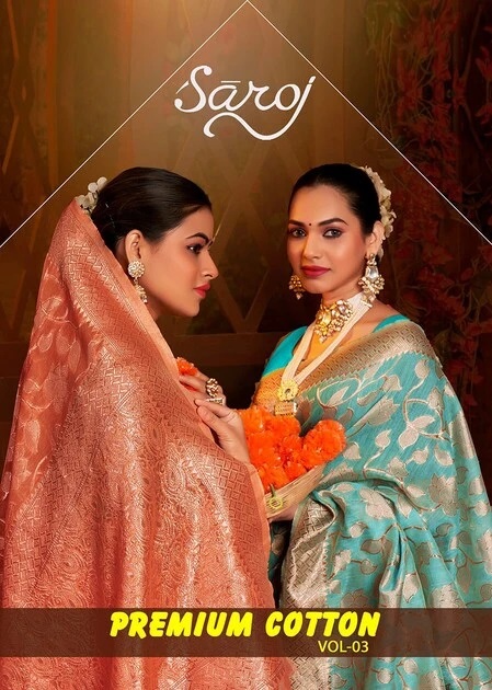 Saroj Premium Cotton Vol 3 Pure Cotton Sarees Wholesale