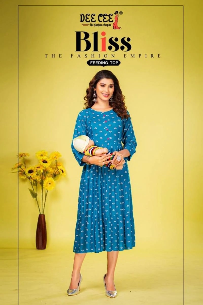 Deecee Bliss Rayon Fedding Printed Kurti Collection