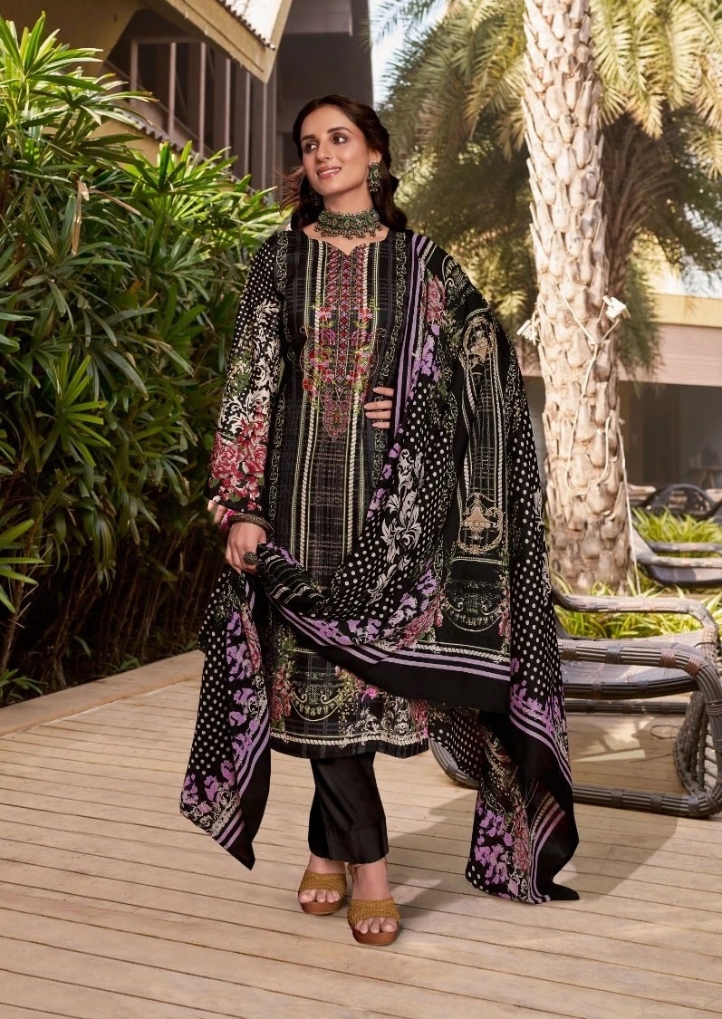 Levisha Naira Nx 02 Cotton Embroidery Dress Material Collection