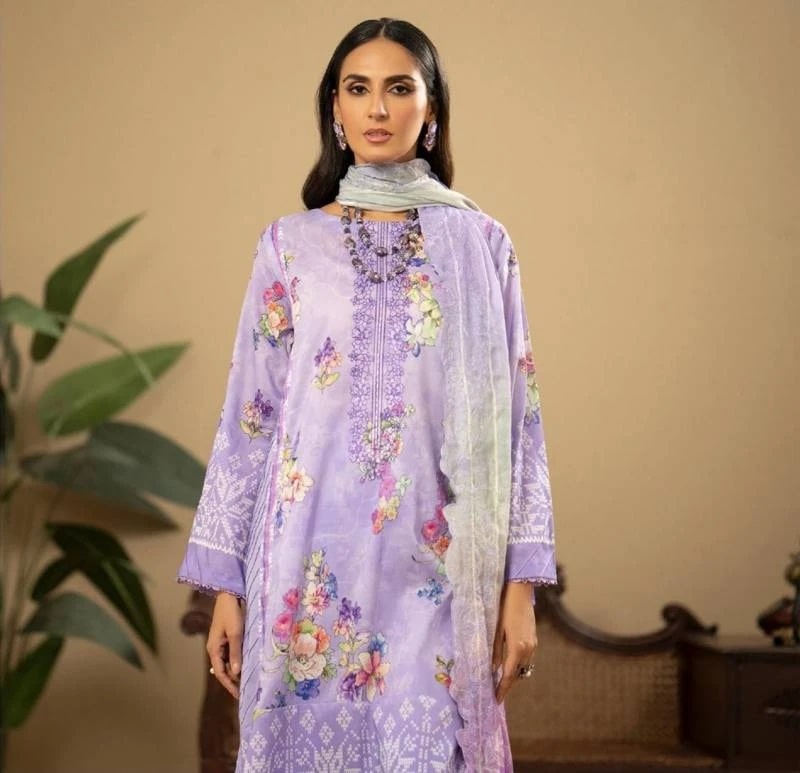 Shree Rang E Haya Luxury Lawn 24 Chiffon Dupatta Salwar Suits Wholesale
