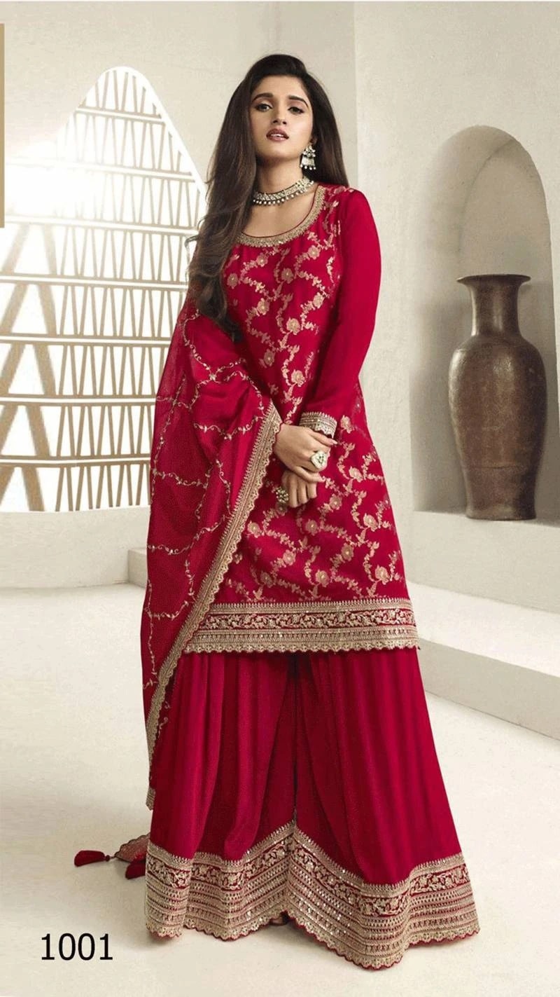 Karva 1001 to 1006 Series Designer Jacquard Salwar Suits Collection