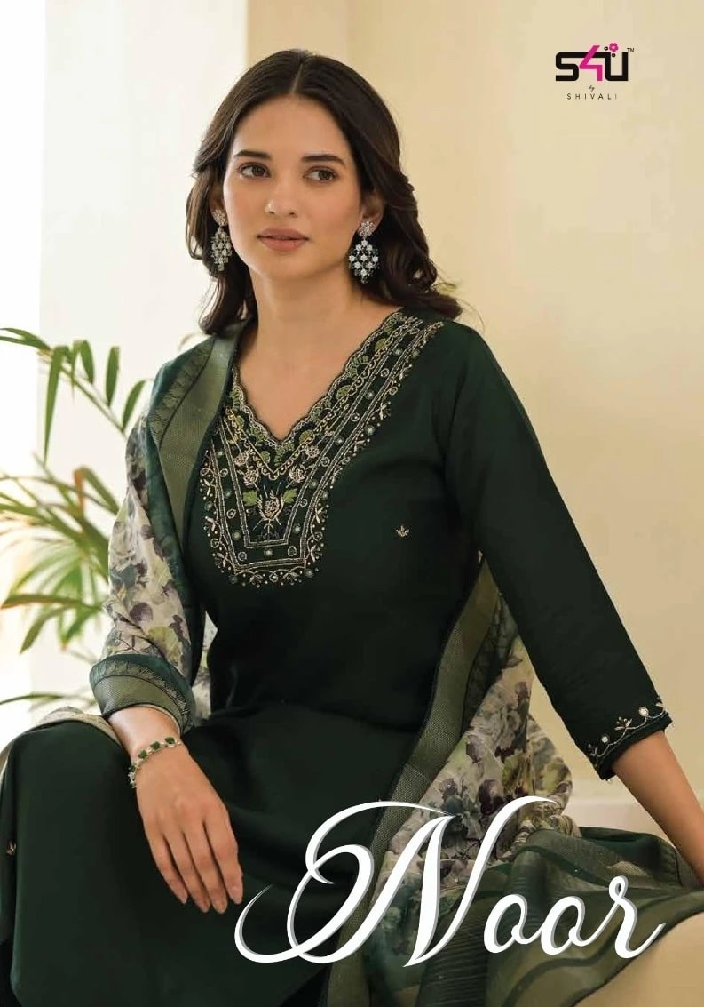 S4u Noor Fancy Designer Kurti Bottom With Dupatta Collection