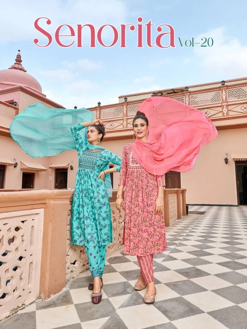 Blue Hills Senorita Vol 20 Festive Wear Kurti With Dupatta Collection