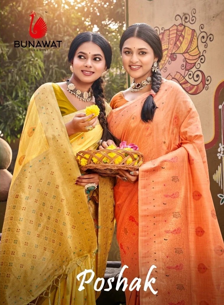 Bunawat Poshak Wedding Pure Cotton Saree Collection