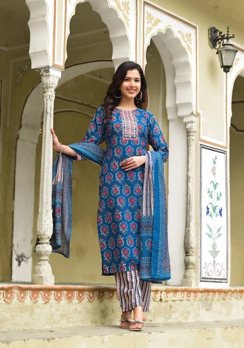 Dhruvi 125 Daily Wear Kurti Bottom With Dupatta Collection