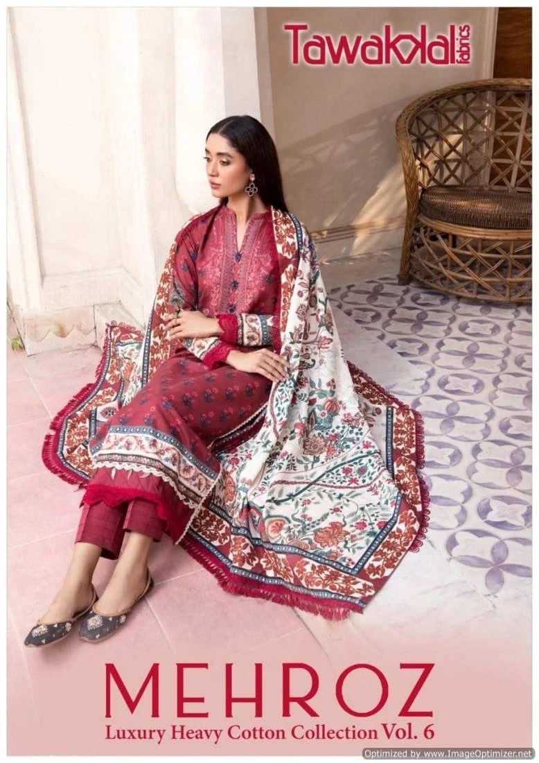 Tawakkal Mehroz Vol 6 Luxury Heavy Cotton Printed Dress Material