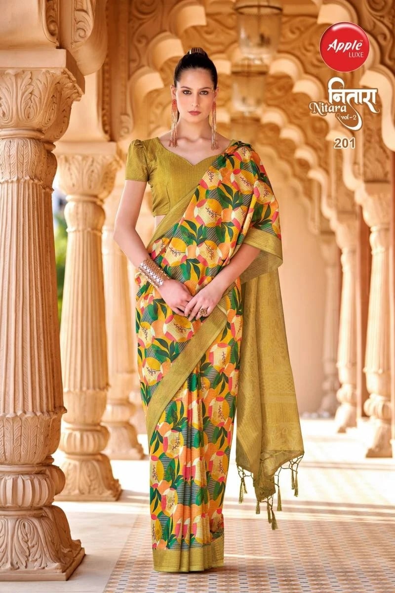 Apple Nitara Soft Cotton Printed Saree Collection