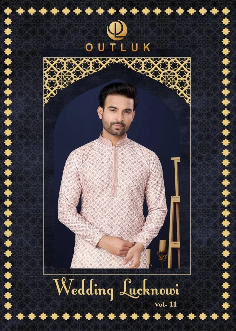 Outluk Wedding Lucknowi Vol 11 Mens Kurta Pajama Collection
