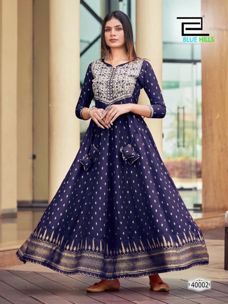 Blue Hills Walkway 40 Nx Anarkali Kurti Collection